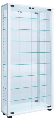 Image de VitrosaMaxi citrine accroché au mur avec miroir 2 portes en verre Incl. lumières LED blanc.