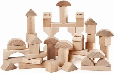 Immagine prodotto di Blocchi da costruzione in legno naturale, 50 pezzi BRIO 63011300