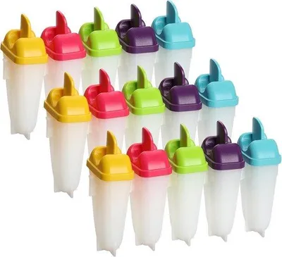 Produktbild von Set von 15 Eisformen - Inklusive 3-teiligem Set für selbstgemachte Eiscreme