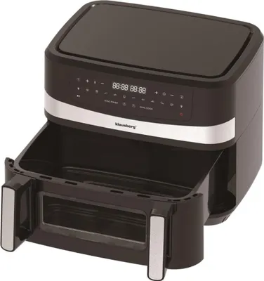Produktbild von Doppelkammer-Fettfrei-Fritteuse 9L 1750W KLAUSBERG Air Fryer KB-7717