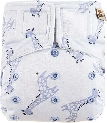 Produktbild von HappyBear Blue Giraffe All-In-One Windel
