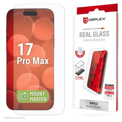 Obrázok produktu pre Displex 02252, Apple, iPhone 17 Pro Max, Odolný voči nečistotám, Odolné proti nárazu, Odolné proti poškriabaniu, Priehľadná, 1 kusov