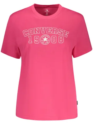 Produktbild von Rosa Damen Kurzarm-T-Shirt mit Print und Rundhals - Standard-Passform