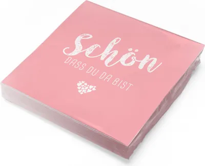 Produktbild von itenga 20x Serviette Schön dass du da bist rosa