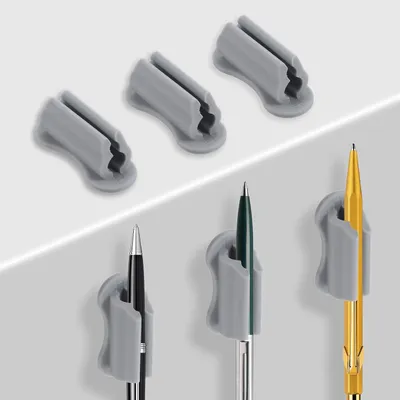 Productafbeelding van Pennenhouder 6 stuks, bureau-organizer, siliconen, grijs, voor bureau