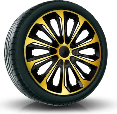 Produktbild von Radkappen Radzierblenden (4Stück) 16 Zoll gold/schwarz STRONG Z458865