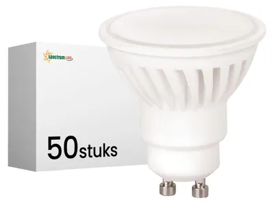 Productafbeelding van Spectrum LED Spot PAR16 GU10 Mat - 10W 840lm 4000K - Neutraalwit - Vervangt 100W - 50 stuks