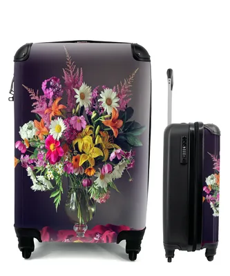 Produktbild von MuchoWow® Koffer Handgepäck Trolley Rollkoffer Kleine Reisekoffer mit 4 Rollen - Stilleben - Blumenstrauß - Blumen - Cabin Size < 55x40x23 cm & 55x40x20 cm - Fotokoffer - Kabinenkoffer - Boardgepäck - Reise-Box - Reisekoffer - Reisegepäck - Koffer mit Bild - Trolley für Kinder