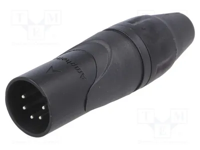 Immagine prodotto di 1 connettore maschio per cavi, connettore a saldare, con 5 pin dritti, tensione nominale 133V, serie AX5MB