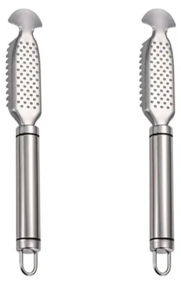 Produktbild von INF Fischschupper 2er-Set Edelstahl 23cm, Doppelgriff für Küche zuhause