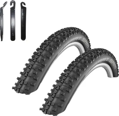 Immagine prodotto di 2 pneumatici per bicicletta Schwalbe Smart Sam Lite 54-559 (26 x 2,10") incl. 3 leve per pneumatici