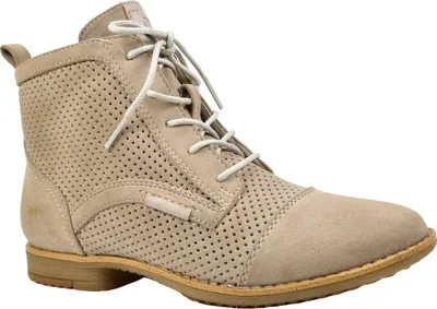 Produktbild von Mustang Damen Schnürstiefelette Stiefelette Reißverschluss 1382-503 , Größe:39 EU, Farbe:Beige