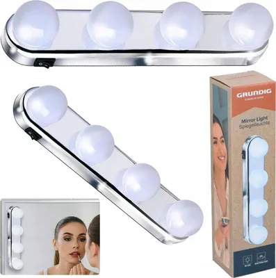 Zdjęcie produktu dla Lampa na lustro LED z przyssawkami do makijażu oświetlenie na lusterko