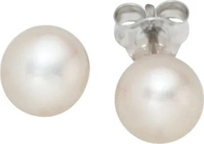 Produktbild von Paar Stecker Ohrstecker Ohrschmuck 7-7,5mm weiße Perlen 925 Silber Damen