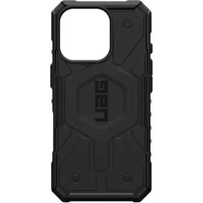 A black UAG Pathfinder MagSafe case for a smartphone, shown from the back.