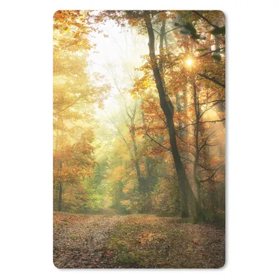 Produktbild von MuchoWow® Mauspad Mousepad Wald - Herbst - Sonne - Landschaft - Natur - Bäume - Laub 18x27 cm - Mousepads - Maus Mat - Pad - Mausunterlage
