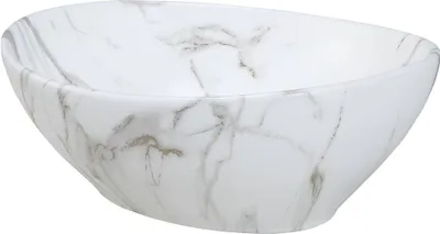 Obrázek produktu pro Keramické umyvadlo PATI, bílý mramor, 40 cm