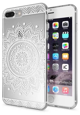 Produktbild von iPhone 8 Plus / 7 Plus Hülle Handyhülle von NALIA, Silikon Case Cover Bumper Circle Flowers