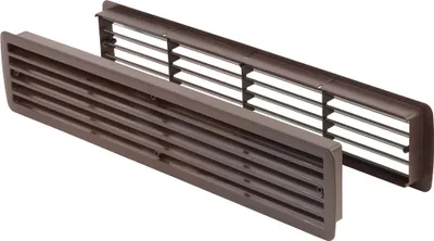 Produktbild von Lüftungsgitter Türlüftung Kunststoff Mahagoni paarweise 457mm x 92mm