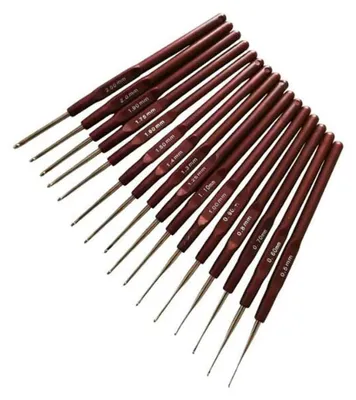 Häkelnadel-Set 16-teilig, Aluminium, 0,5–2,5 mm, DIY Stricknadeln