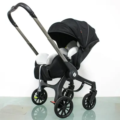 Productafbeelding van Kinderwagen - 4-in-1 Wandelwagen - Buggy - Lichtgewicht Reiswieg - Twee Richtingen - Zwart