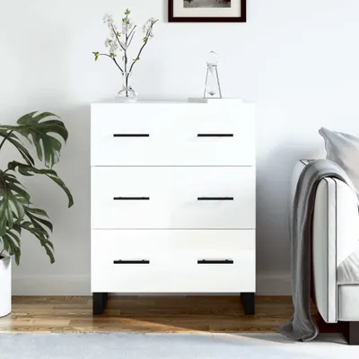 Produktbild von The Living Store Sideboard Hochglanz-Weiß 69,5x34x90 cm Holzwerkstoff
