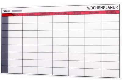 Produktbild von Glasboard Wochenplaner 7 Tage 78x48cm