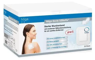 Zdjęcie produktu dla Höga-Derm Silikofix sterylny opatrunek na ranę 9x10 cm 50 szt
