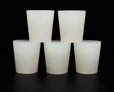 Produktbild von Silikon Stopfen 27/21mm x 5 Stk. Konischer Silikonstopfen, Silikon Pfropfen