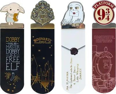 Produktbild von Harry Potter, 4er-Set Lesezeichen Magische Welt Design, Bunt