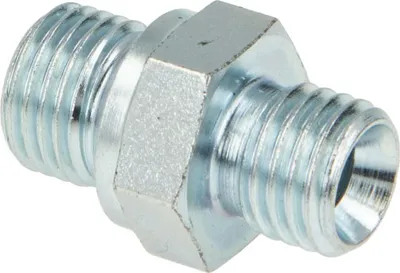 Produktbild von tecuro Einschraubnippel M12x1,5 AG x R 1/4 Zoll AG mit Innenkonus (iK), Stahl verzinkt