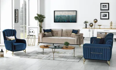 Produktbild von Designer Sofagarnitur 3+3+1 Sitzer Couch Polster Sitzgarnitur Set Neu