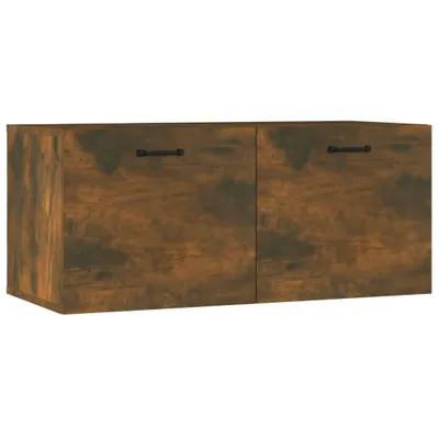 Image de vidaXL Armoire murale chêne fumé 80x36,5x35 cm Bois composite