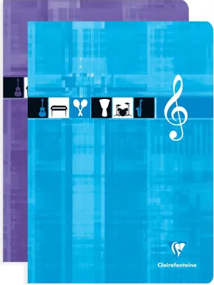 Produktbild von Clairefontaine 10x Notenheft A4, 28 Blatt 90g - Sortiert 3114C