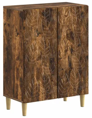 Imagen del producto de Armario de almacenamiento para baño, modelo DELFT, en roble ahumado