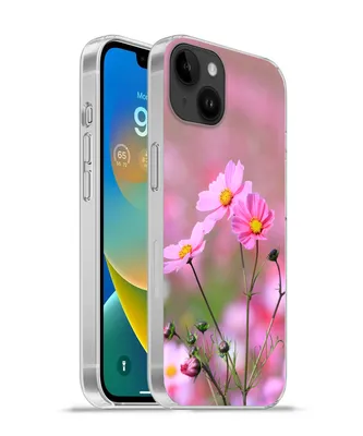 Produktbild von MuchoWow® Handyhülle Schutzhülle Hülle für Apple iPhone 14 Plus - Soft case Blumen - Draußen - Rosa Silikon Softcase Handy Hülle - Abbildung