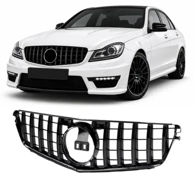 Obrázok produktu pre Športový predný nárazník pre Mercedes C-trieda W204 S204 C204 - Čierna, vysoký lesk