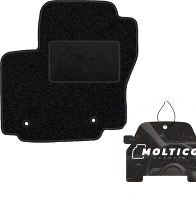 Produktbild von moto-MOLTICO Fahrer Fußmatte Auto Velours Fahrerseite Autoteppiche Schwarz Fahrermatte 1-teilig passend für Ford S-Max 2006-2010