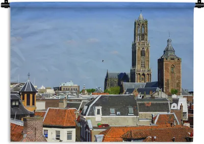 Produktbild von MuchoWow® Wandteppich Wandbehang Stadt - Utrecht - Domturm 150x112 cm Tapisserie Dekoration Wandtuch - Wanddecke - Wandteppiche