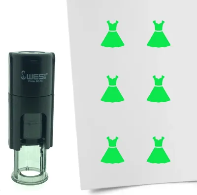Produktbild von CombiCraft Selbstfärbender Stempel 'Kleid' in der Farbe Grün, Ø10mm