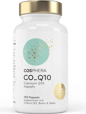 Produktbild von Cosphera - Coenzym Q10 - Hochdosiert 250mg pro Kapsel. 120 caps