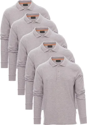 Produktbild von Mivaro Herren Poloshirt 5er Pack Langarm - Langarmshirt mit Polo-Kragen aus 100% Baumwolle - Regular Fit, atmungsaktiv, pflegeleicht, verschiedene Farben, bis 5XL
