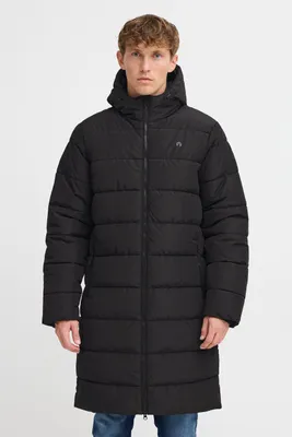 Produktbild von NORTH BEND NBAmare Herren Steppmantel Winterjacke Outdoorjacke atmungsaktiv wasserdicht winddicht mit Kapuze Kordelzug Reißverschlusstaschen TPU-Membran