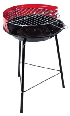 Image de Petit barbecue au charbon de bois sur pied Bac à braise émaillé Hauteur env. 52 cm