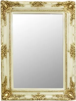 Produktbild von Casa Padrino Barock Spiegel Creme / Gold 90 x 10 x H. 120 cm - Handgefertigter Wandspiegel im Barockstil - Garderoben Spiegel - Wohnzimmer Spiegel - Barock Möbel