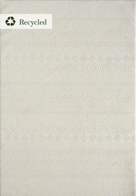 Produktbild von Designer Teppich Wohnzimmer Modern Stil Uni Nachhaltig Creme, 80x150 cm