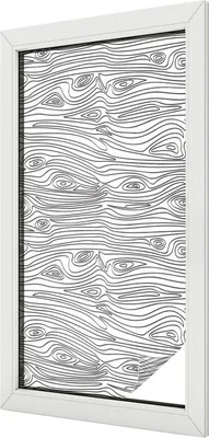 Produktbild von Buntglas Fensterfolie – 100x50 cm – Stained-Glass Design – blickdichte dekorative Sichtschutzfolie – selbstklebend, UV-Schutz – Holzlinien