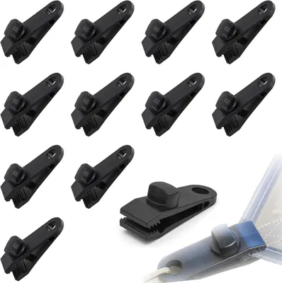 Imagen del producto de Juego de 12 clips para toldos, color , para toldos y cubiertas