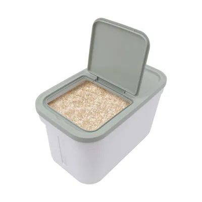 Zdjęcie produktu dla pojemnik na mąkę 10 kg, hermetyczny pojemnik, dozownik ryżu, duży pojemnik do przechowywania żywności, duży pojemnik do przechowywania żywności