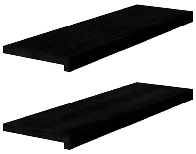 Zdjęcie produktu dla vidaXL Stopnie schodowe 2 szt. Ciemny brąz 80x25x2 cm lite drewno dębowe